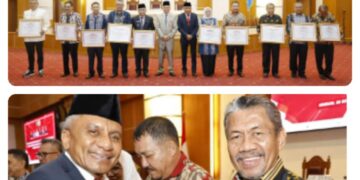 Plt Bupati Muna Terima Piagam Penghargaan Kabupaten/Kota Peduli HAM dari Kementerian Hukum dan HAM