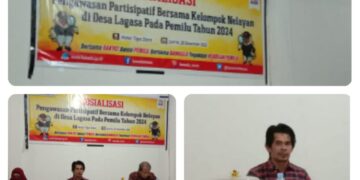Bawaslu Muna Gelar Sosialisasi Pengawasan Partisipatif Pemilu Tahun 2024 Kepada Kelompok Nelayan di Desa Lagasa 
