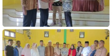 Asisten lll Pemkab Muna Mewakili Plt Bupati Muna Serahkan SK Plt Camat Lohia yang Purna Bakti