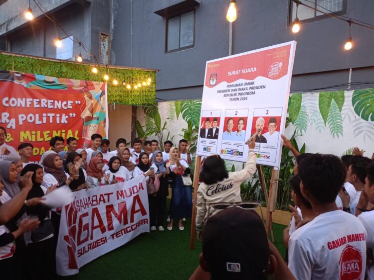 ‘Bicara Politik’ Sahabat Muda GAMA Sultra Ajak Milenial dan Gen-Z Coblos Paslon Nomor Urut 03 Ganjar-Mahfud
