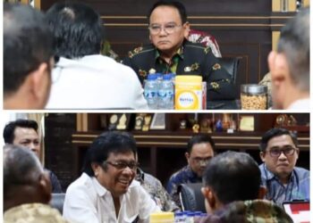 Pj Gubernur Sultra Menerima Audiensi Wakil Ketua Komisi V DPR RI Ridwan Bae