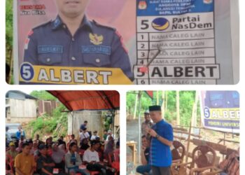 Albert Kokampusno, Caleg DPRD Dapil Sultra III, dari Partai Nasdem nomor Urut 5 Gelar Giat Kampanye Terbatas di Desa Liangkobori Kecamatan Lohia Kabupaten Muna