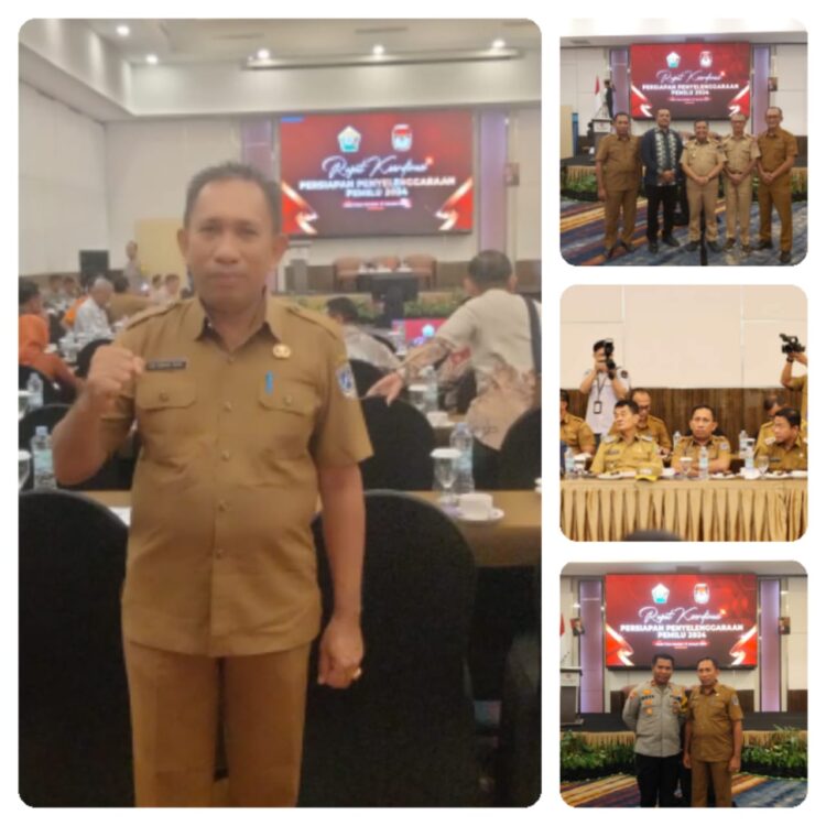 Wakili Plt Bupati, Asisten III Pemkab Muna Hadiri Rakor Persiapan Penyelenggaraan Pemilu 2024