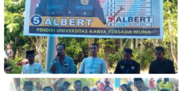 Albert Kokampusno Berikan Pendidikan Politik Bagi Masyarakat Desa Wataliku Dalam Kampanye Terbatasnya