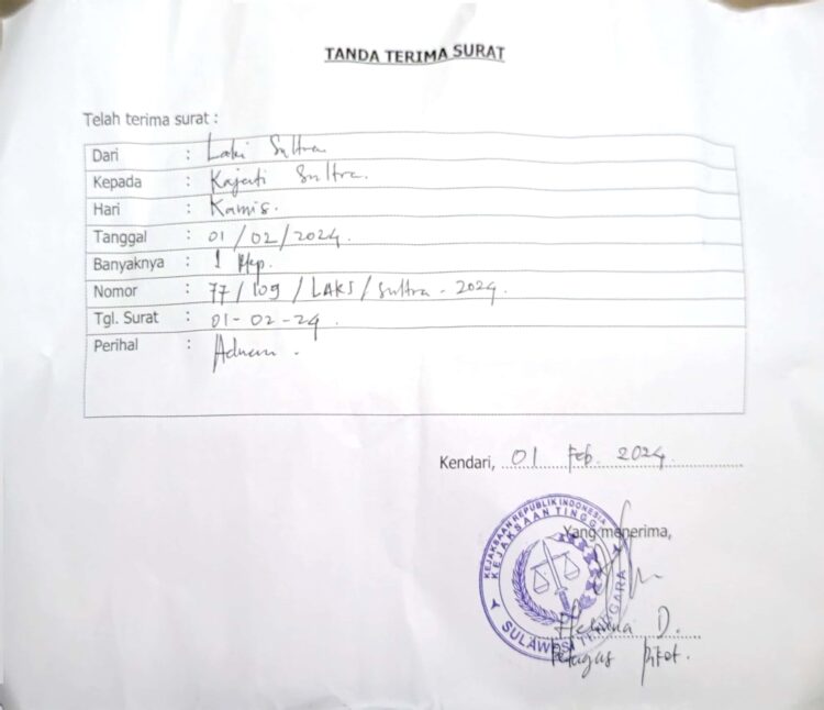 LAKI Sultra Resmi Adukan Oknum Disnakertrans Sultra ke Kejati 