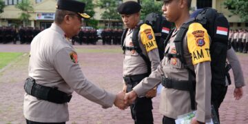 Ratusan Personel Polda Sultra Siap Amankan TPS Pemilu 2024