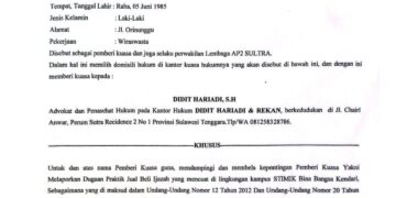 Lembaga AP2 Sultra Gunakan Kuasa Hukum Polisikan STIMIK Bina Bangsa Kendari