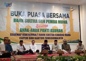 Eratkan Silahturahmi, Bank Sultra Cabang Raha dan Pemda Muna Gelar Buka Puasa Bersama dan Santuni Anak Panti Asuhan 