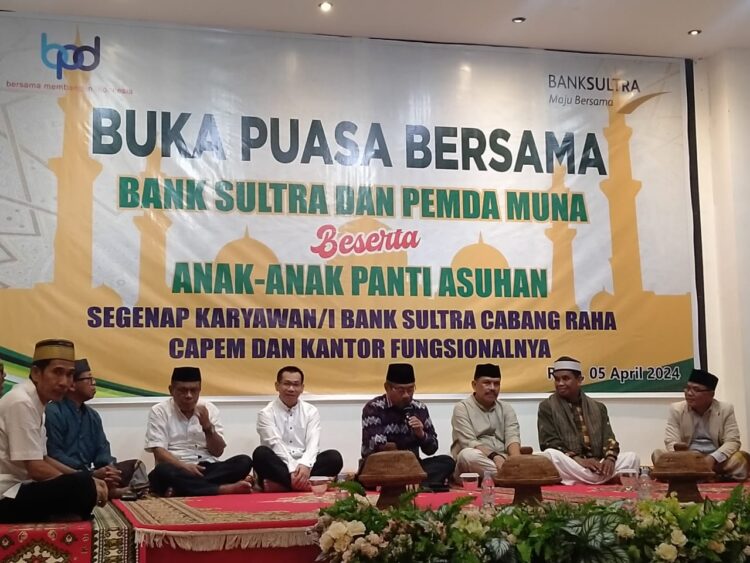 Eratkan Silahturahmi, Bank Sultra Cabang Raha dan Pemda Muna Gelar Buka Puasa Bersama dan Santuni Anak Panti Asuhan