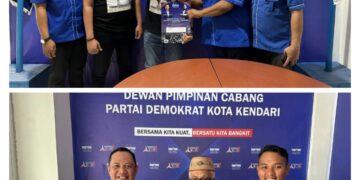 Kompak Ambil Formulir di Partai Demokrat, Asmawa Tosepu – Yudhianto Mahardika Serius Tarung Pilwali Kendari 