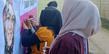 Kompak Pakai Daster, Emak-emak Kelurahan Kadia Dukung WON 