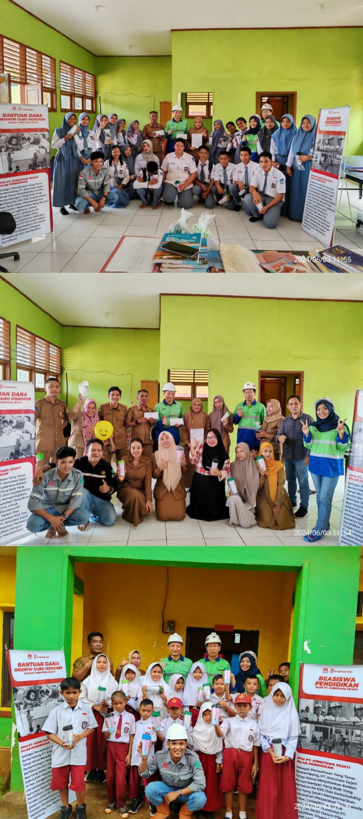 Abdi Untuk Negeri, PT. Konutara Sejati Salurkan Bantuan Program PPM Sektor Pendidikan Kepada Warga Lingkar Tambang