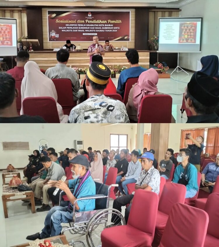 Demi Demokrasi yang Inklusif, KPU Kota Baubau Adakan Sosialisasi dan Pendidikan Pemilih Bagi Kelompok Disabilitas