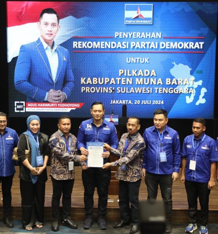 La Ode Darwin – Ali Basa Resmi Kantongi Rekomendasi DPP Partai Demokrat, AHY : Pasangan Sangat Siap Tarung dan Memenangkan Pilkada Mubar