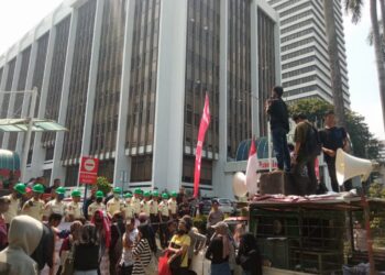 Aksi di Mabes Polri dan Harita Group, Konsorsium Aktivis Tambang Sultra-Jakarta Minta Tangkap dan Copot Direktur Operasional PT GKP