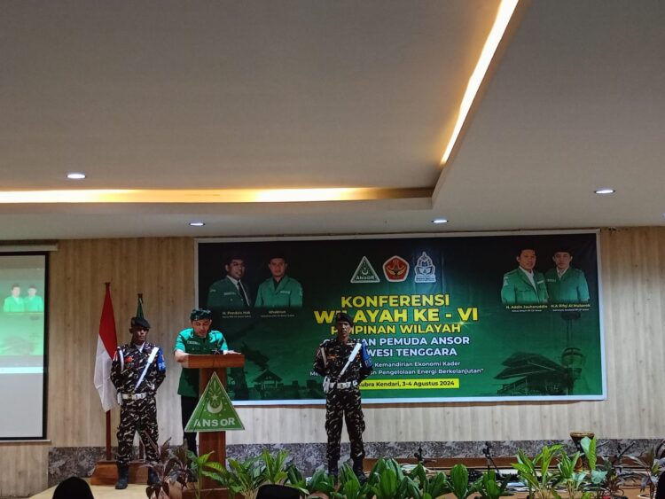 Buka Konferwil Ke-VI GP Ansor Sultra, Sekjend Gus Rifqi Tekankan Pentingnya Semangat Satu Komando