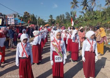 SDN 3 Sawerigadi Berpartisipasi dalam Gerak Jalan Indah, memperingati HUT RI ke-79