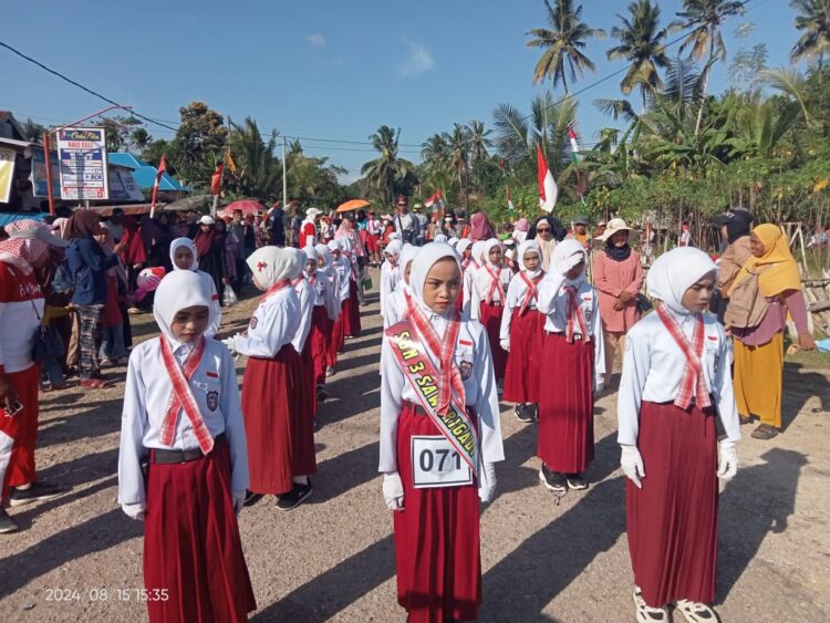 SDN 3 Sawerigadi Berpartisipasi dalam Gerak Jalan Indah, memperingati HUT RI ke-79