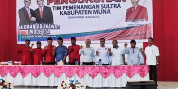 Ratusan Masyarakat Muna Dilantik Jadi Tim Pemenangan Pilgub Lukman Abunawas-Laode Ida