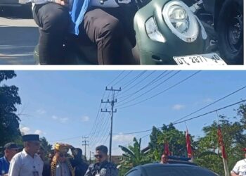 Pasangan Abdul Rahman – Awal Jaya Bolombo Tampil Beda Saat Mendaftar di KPU Muna