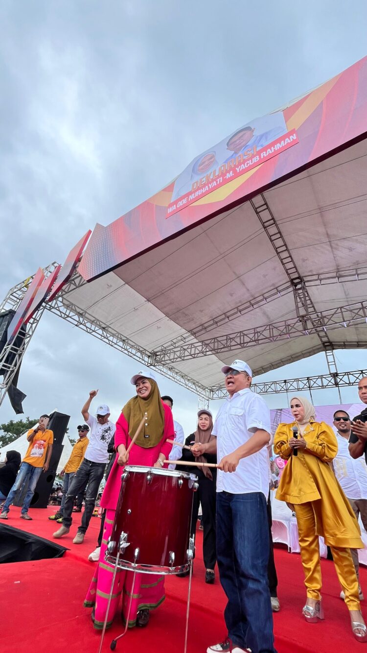 Spektakuler, Nurani Menggerakkan Ribuan Warga Wawonii Hadiri Deklarasi WON-Yacub Menang!