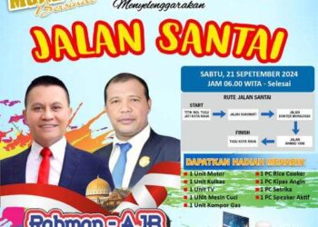 Gelar Jalan Santai, Rahman – AJB Siapkan Hadiah Utama Sepeda Motor Bagi Masyarakat Muna