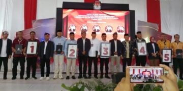 KPU Muna Gelar Pengundian Nomor Urut untuk Lima Pasangan Calon Bupati dan Wakil Bupati