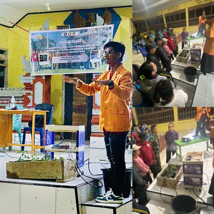 Tim PKM KKN Tematik UHO 2024 Sosialisasikan Implementasi Sistem Penyiraman Tanaman Otomatis di Desa Jati Bali Konsel 