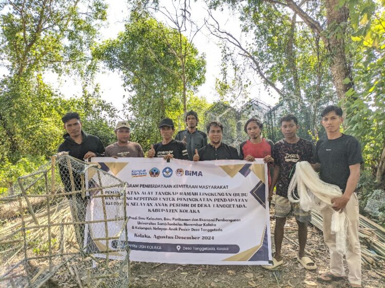 Tim PKM USN Kolaka Tingkatkan Pendapatan Kelompok Nelayan Anak Pesisir di Desa Tanggetada Melalui Penerapan Alat Tangkap Bubu dan Jaring Kepiting