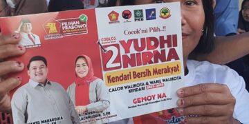 Massa Teriakan “Menyala Gemoy ku” Saat Kampanye Sosialisasi Yudhi-Nirna