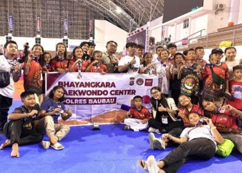 Bhayangkara TC Kota Baubau Sabet Prestasi Gemilang di Kejuaraan Nasional Taekwondo Unhas Cup 2024