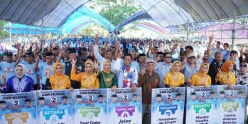 Kampanye di Butur, Paslon ASR-Hugua Disambut Ribuan Pendukung dan Simpatisan