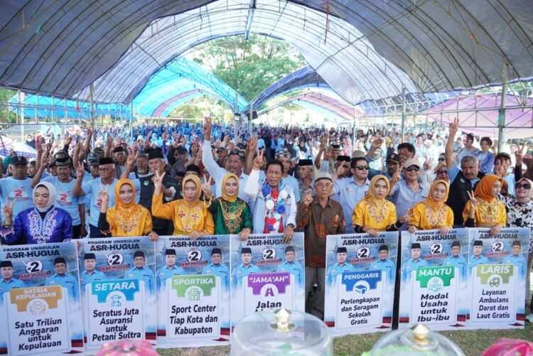 Kampanye di Butur, Paslon ASR-Hugua Disambut Ribuan Pendukung dan Simpatisan