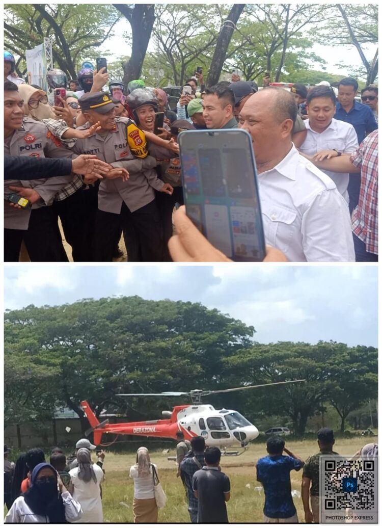 Pakai Helikopter, Ruksamin-Sjafei Gelar Kampanye di Muna yang Disambut Antusias Masyarakat