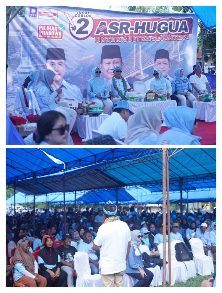 Lanjutkan Kampanye di Wakatobi, Paslon ASR-Hugua Disambut Antusias Masyarakat Kaledupa