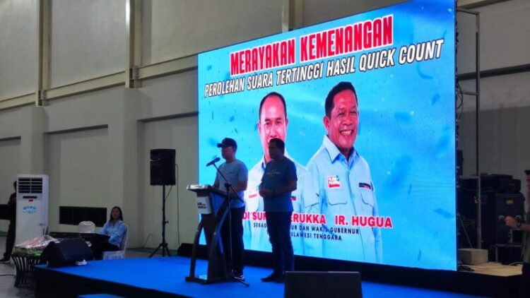 Dinyatakan Menang Versi Hitung Cepat, Paslon ASR-Hugua Ucapkan Terimakasih kepada seluruh Masyarakat Sultra