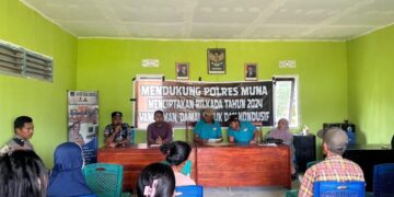 Pemdes Sukadamai Bersama Polres Muna Berhasil Sukseskan Pilkada Muna Barat