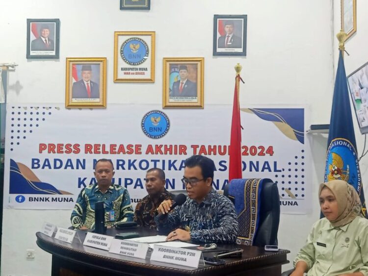 Sepanjang Tahun 2024 BNNK Muna Berhasil Merehab 35 Orang Pengguna Narkoba