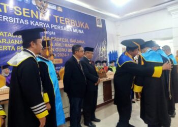Universitas Karya Persada Muna Kukuhkan Tiga Guru Besar untuk Tingkatkan Standar Akademik
