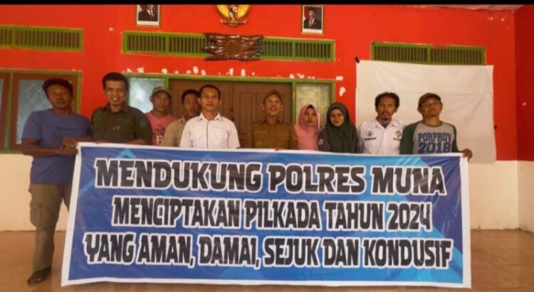 Jelang Pelantikan Bupati-Wabup Muna Barat Terpilih, Kades Wulanga Jaya Dukung Polres Muna Jaga Kamtibmas