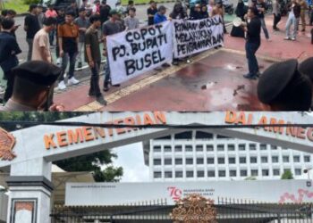 Ratusan Mahasiswa Sultra Aksi di Kemendagri, Desak Pemecatan Pj Bupati Buton Selatan yang Diduga Lakukan Intimidasi dan Penganiayaan 