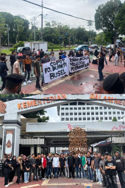 Ratusan Mahasiswa Sultra Aksi di Kemendagri, Desak Pemecatan Pj Bupati Buton Selatan yang Diduga Lakukan Intimidasi dan Penganiayaan