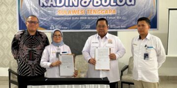Kembangkan UMKM Berbasis Rumah Pangan Kita, Kadin dan Bulog Sultra Resmi Tandatangani MoU