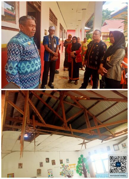 Cepat Tanggap, Plt Bupati Muna Langsung Instruksikan Dikbud untuk Segera Memperbaiki Plafon SDN 8 Katobu yang Ambruk