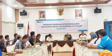 Ingatkan Pentingnya K3 bagi Pegawainya, PLN UP3 Kendari Lakukan Sosialisasi Pembinaan Ketenagakerjaan
