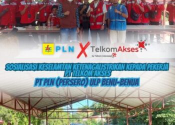PLN UP3 Kendari Sosialisasi Keselamatan Ketenagalistrikan Bersama PT Telkom Akses