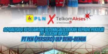 PLN UP3 Kendari Sosialisasi Keselamatan Ketenagalistrikan Bersama PT Telkom Akses