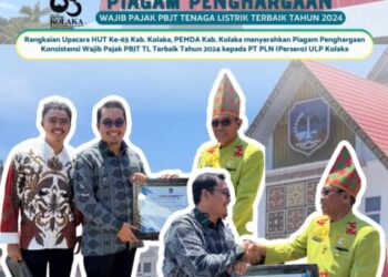 Di Momen HUT Kolaka ke 65, PLN ULP Kolaka Dapat Penghargaan Atas komitmen dan dedikasi pemungutan PJBT-TL Terbaik Periode 2024