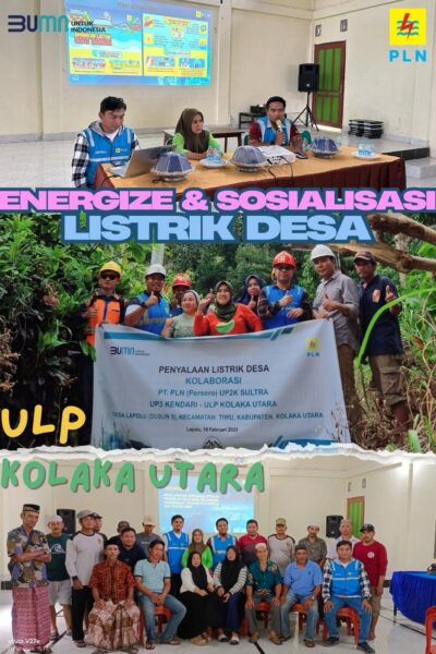 Semangat Menerangi Negeri, PLN ULP Kolaka Utara dan UP2K Sultra Sukses Laksanakan Energize Tegangan di Desa Lapolu Kolaka Utara
