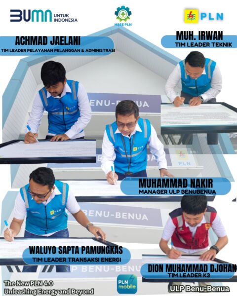PLN ULP Benu-benua Komitmen Jalankan proses bisnis PLN, dengan Berintegritas dan Berpegang Teguh Pada Prinsip 4 NO’s